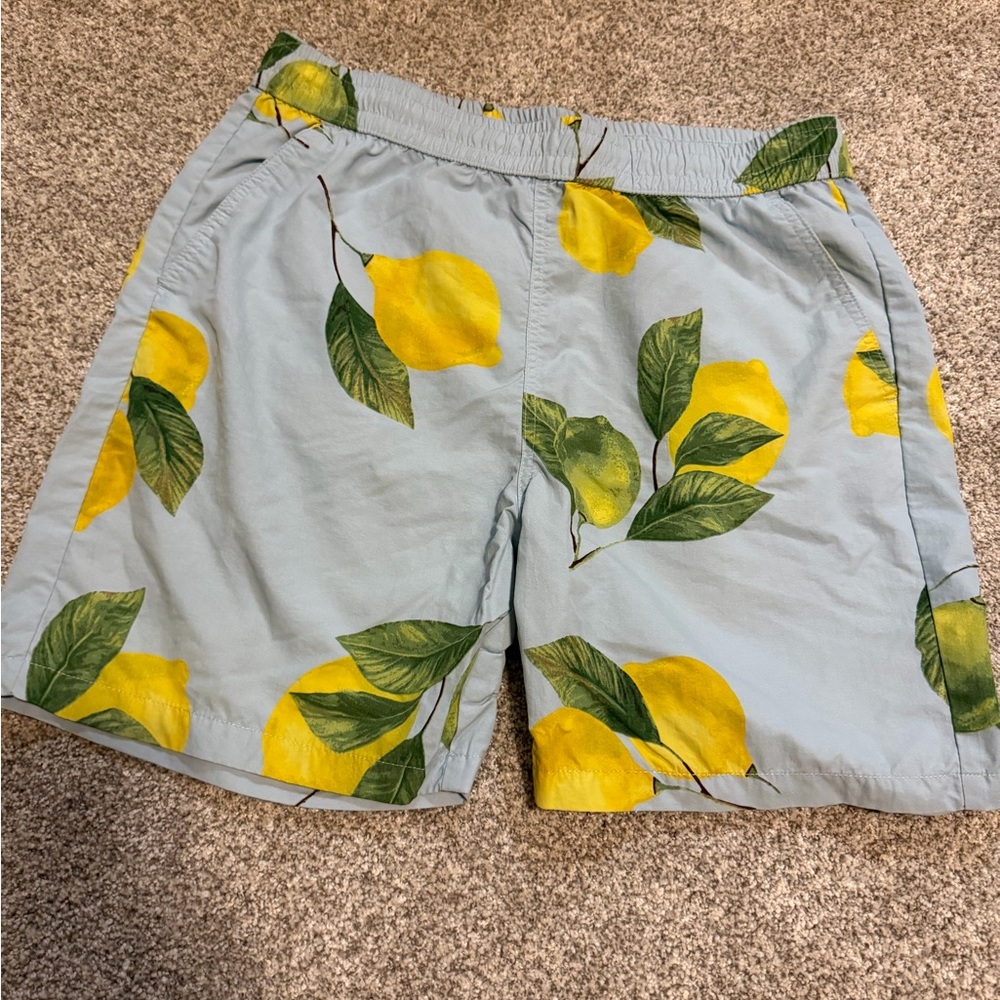 Size M Original Use Lemon Patterned Shorts/Swim Trunks